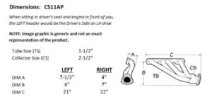 Sanderson CS11AP dimension graphic