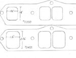 Sanderson Oldsmobile exhaust flange port dimensions, before tubes