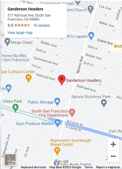 Sanderson Headers - Factory Location
