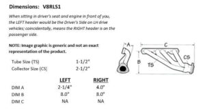 V8RLS1 dimension graphic